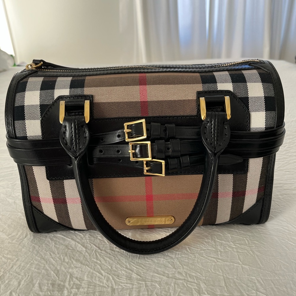 Burberry bridle house check bowling bag